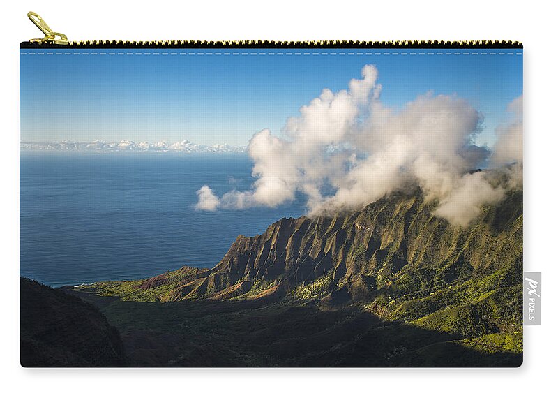 Cliffs Zip Pouch featuring the photograph Low Clouds by Robert Potts