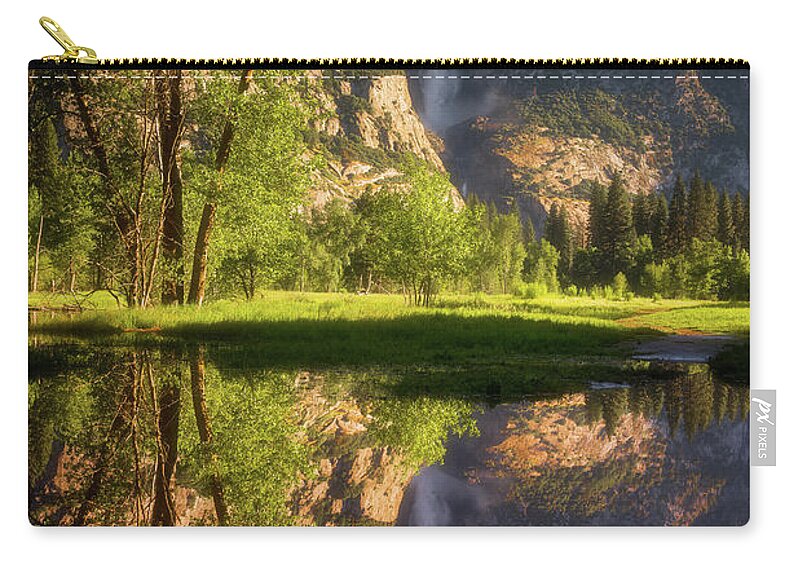 National Park Zip Pouch featuring the photograph Lower Yosemite Morning by Darren White