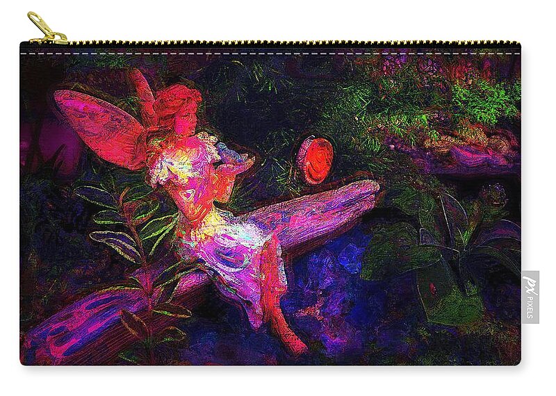 Fairy Zip Pouch featuring the photograph Luminescent Night Fairy by Lori Seaman