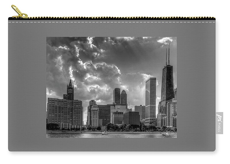 Chicago Carry-all Pouch featuring the photograph Luminous Chicago by John Roach