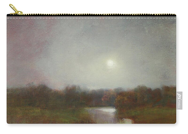 Moon Carry-all Pouch featuring the painting Lunar 14 by David Ladmore