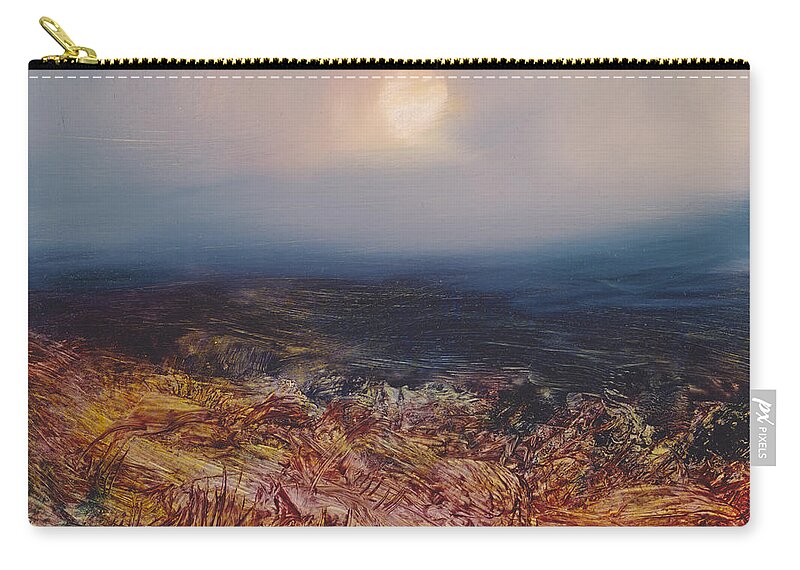 Moon Carry-all Pouch featuring the painting Lunar 46 by David Ladmore