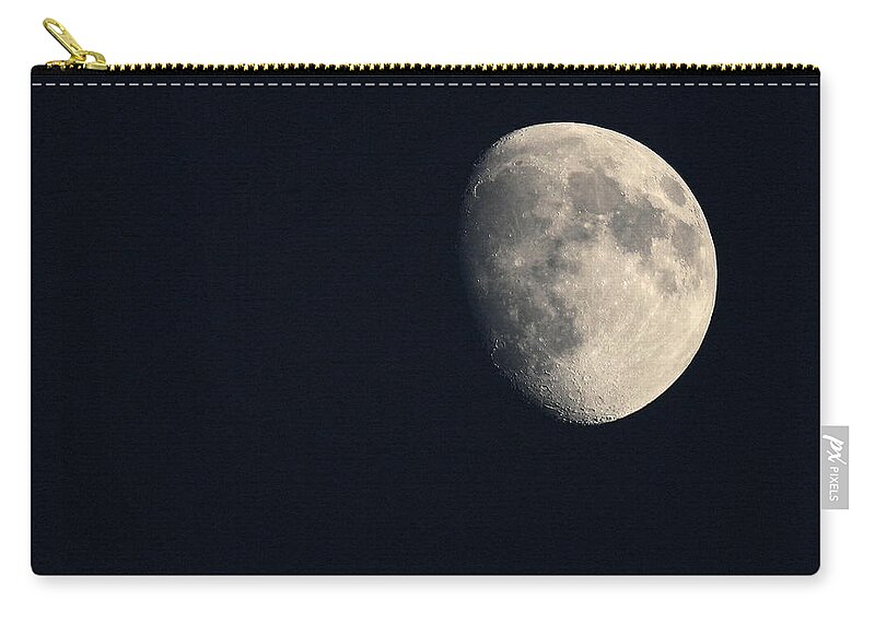 Moon Zip Pouch featuring the photograph Lunar Surface by Angela Rath