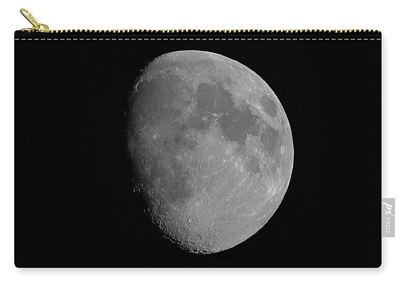 Moon Zip Pouch featuring the photograph Lunarcy Over Cape Cod Canal by Lori Lafargue