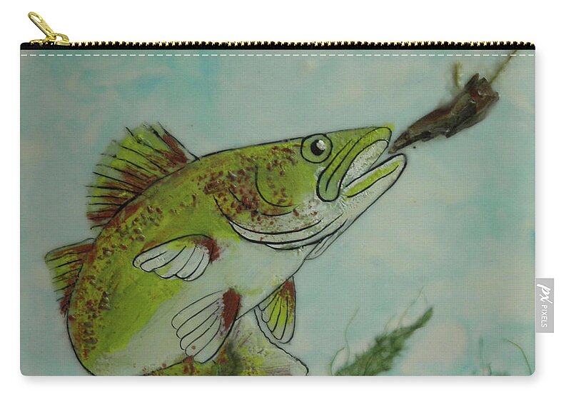 Landscape Zip Pouch featuring the painting Lunch by Terry Honstead