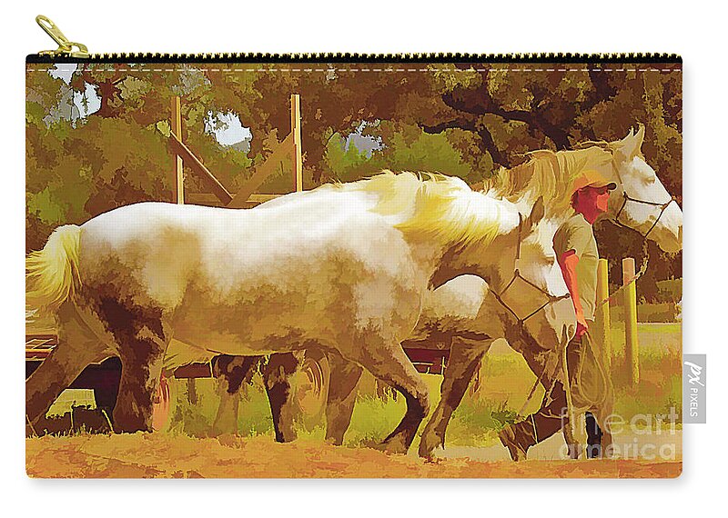 Horse Carry-all Pouch featuring the photograph Lunchtime by Joyce Creswell