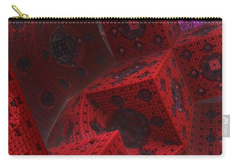 Cubed Zip Pouch featuring the digital art M Cubed by Lyle Hatch