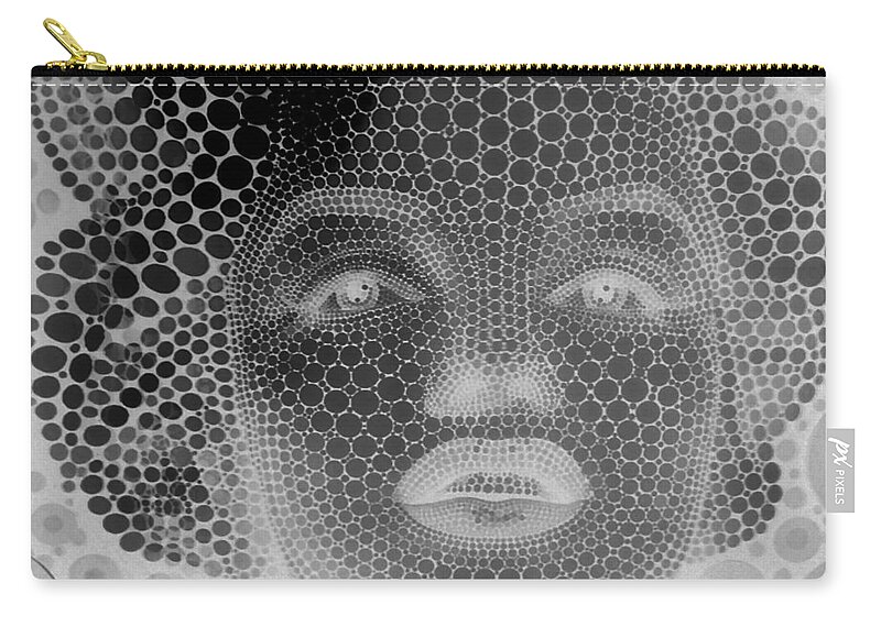 Marilyn Monroe Zip Pouch featuring the photograph M Negative B W by Rob Hans