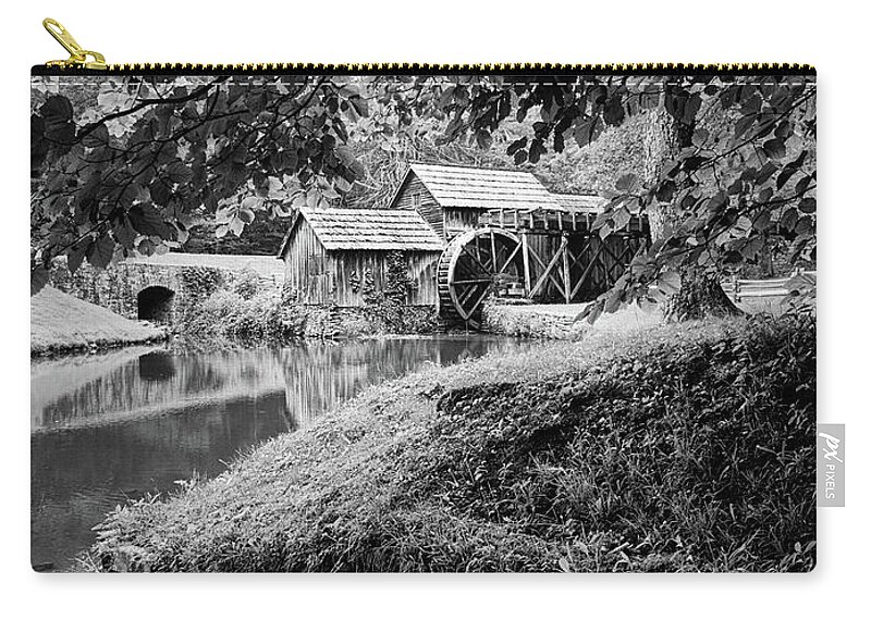 Mabry Mill Zip Pouch featuring the photograph Mabry Mill 1 by David Beebe