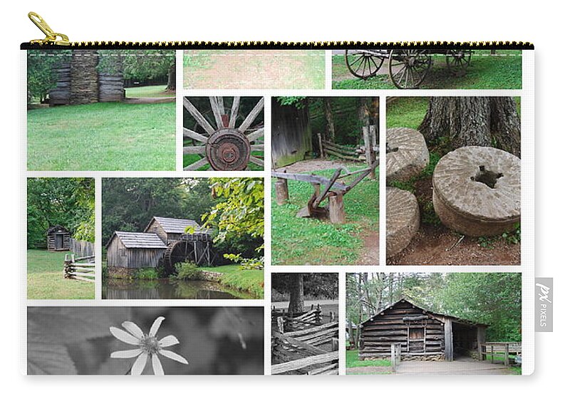 Water Zip Pouch featuring the photograph Mabry Mill by Eric Liller
