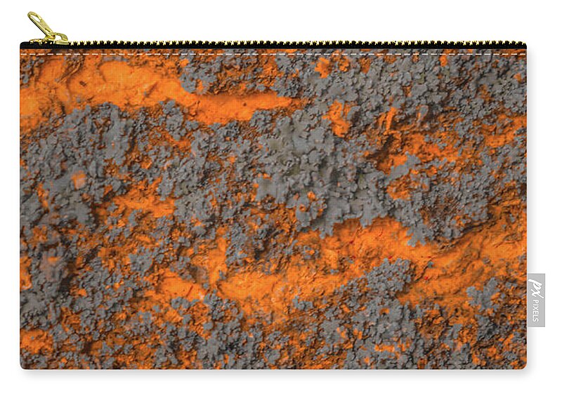 Macro Zip Pouch featuring the photograph Macro Fire Bark Abstract by Bruce Pritchett