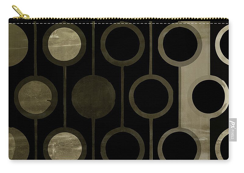 Mid Century Modern Zip Pouch featuring the painting Mad Mod Kitchen II by Mindy Sommers