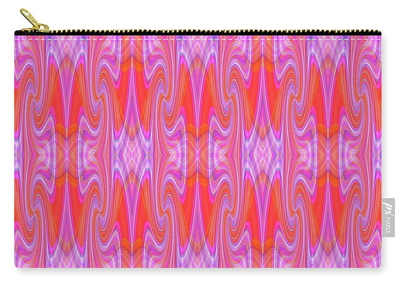 Original Digital Artwork .flowing Art Nuveo Style Pattern Feels Both Organic And Geometric . Zip Pouch featuring the digital art Madly Truly Deeply by Priscilla Batzell Expressionist Art Studio Gallery