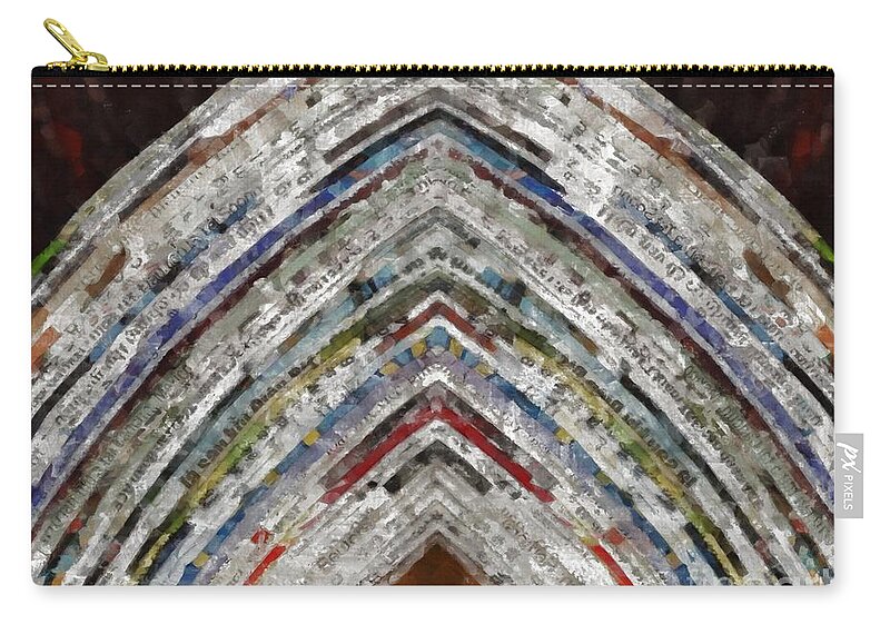 Tempura Zip Pouch featuring the painting Mag Abstract 4 by Edward Fielding
