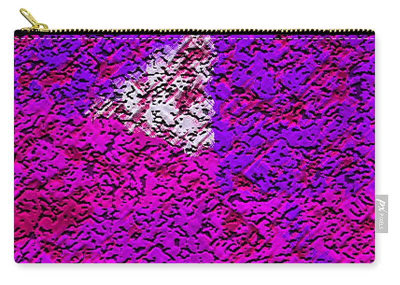 Abstract Zip Pouch featuring the digital art Magenta Alert Grande Five by Dick Sauer