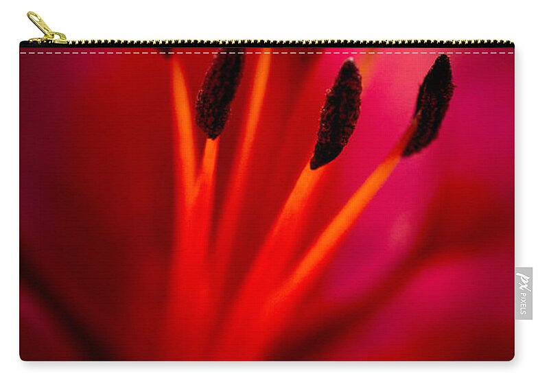 Flower Zip Pouch featuring the photograph Magenta Bloom by Michael Arend