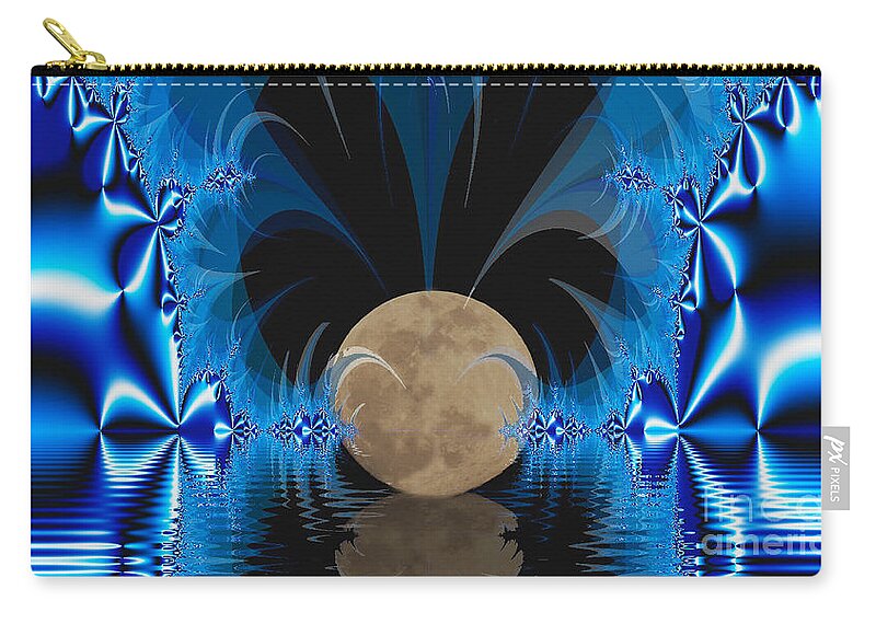 Abstract Zip Pouch featuring the digital art Magic Moon by Geraldine DeBoer