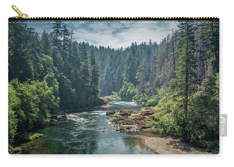 Magic River Zip Pouch featuring the photograph Magic River by George Buxbaum