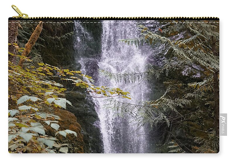 River Zip Pouch featuring the photograph Magical Falls Quinault Rain Forest by Michael Hope