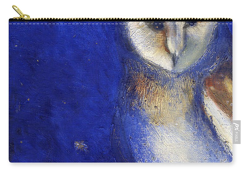 Owl Zip Pouch featuring the painting Magical Night One by Nancy Moniz