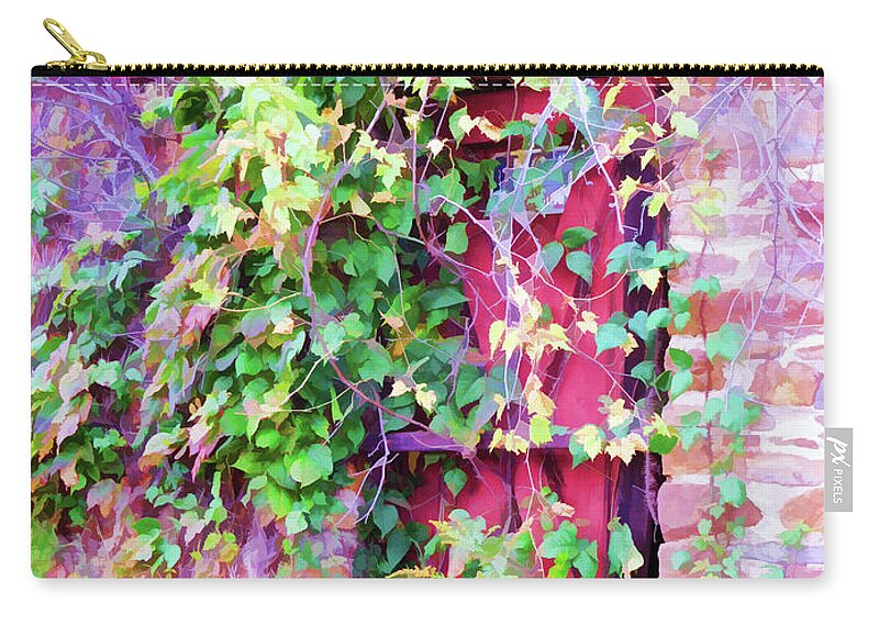 Magick Of Autumn Zip Pouch featuring the painting Magick of Autumn 4 by Jeelan Clark