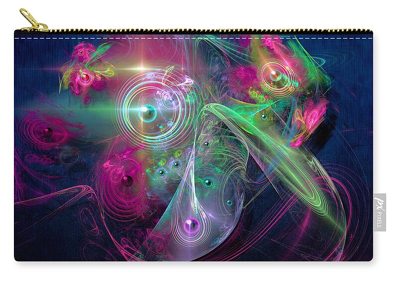 Abstract Zip Pouch featuring the painting Magnetic fields by Alexa Szlavics