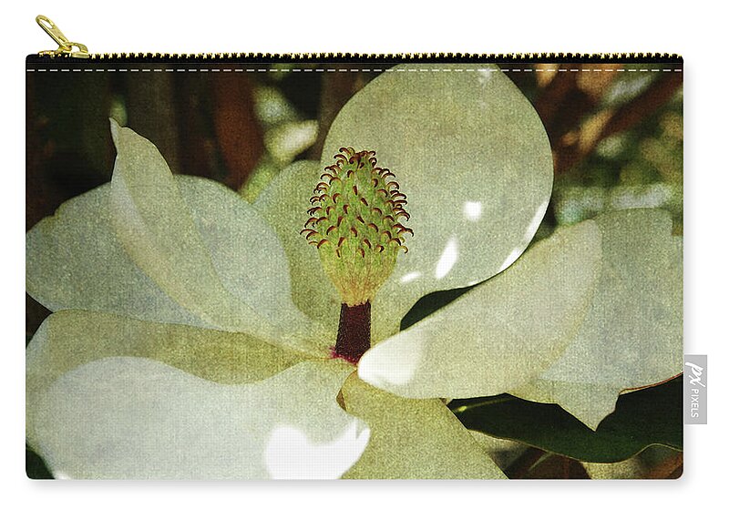Magnolia Zip Pouch featuring the photograph Magnolia Grande by Susanne Van Hulst