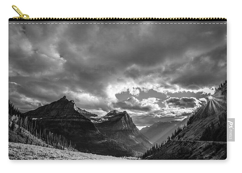 Glacier National Park Carry-all Pouch featuring the photograph Majestic Sunset by Adam Mateo Fierro