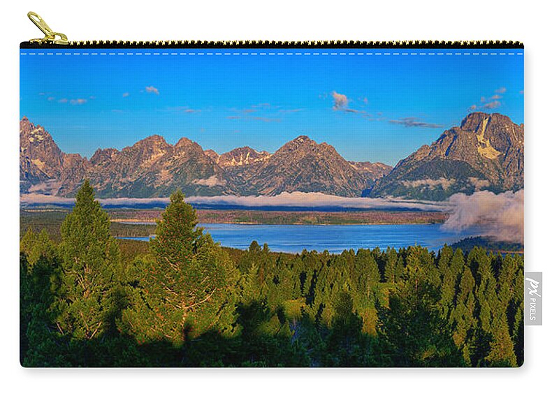 Tetons Carry-all Pouch featuring the photograph Majestic Tetons by Greg Norrell