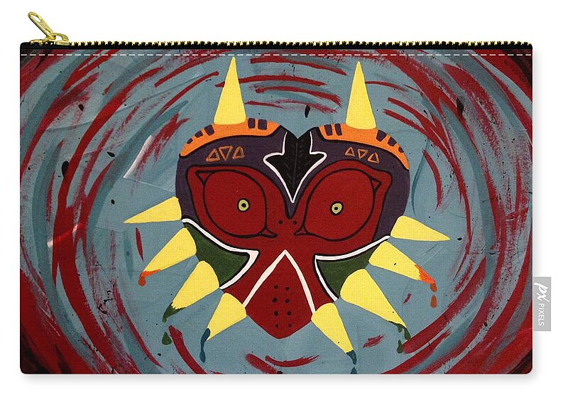 Legendofzelda Zip Pouch featuring the photograph Majora's Mask by Annie Walczyk