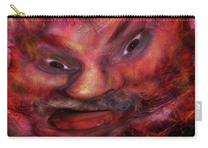 Digital Zip Pouch featuring the digital art Making Faces by Otto Rapp
