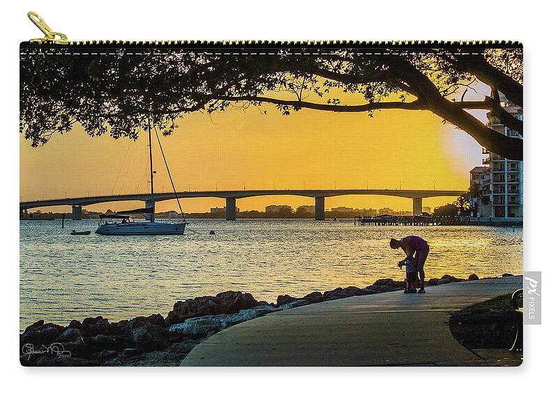 susan Molnar Zip Pouch featuring the photograph Making Sunset Memories by Susan Molnar
