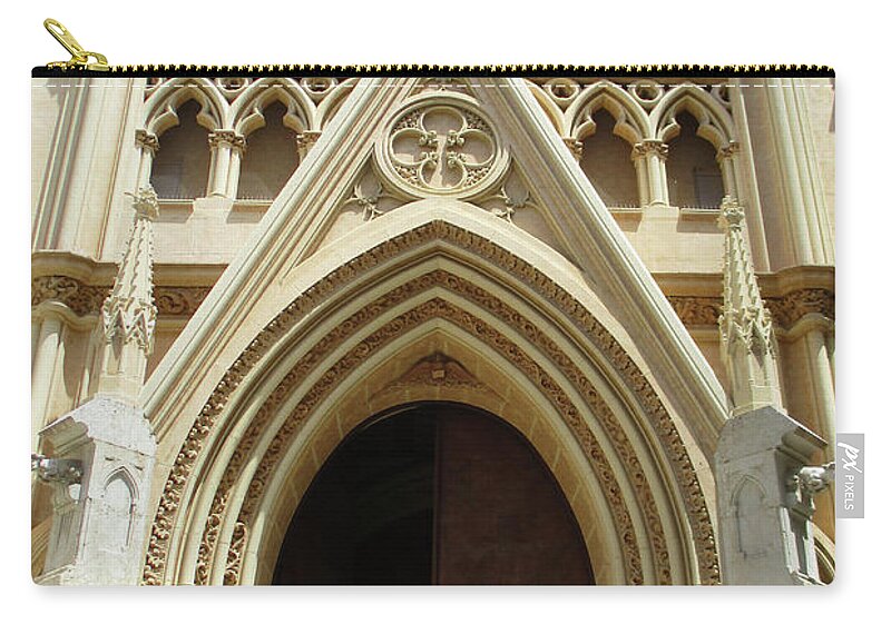 Malaga's Churches Zip Pouch featuring the photograph Malaga Church 2 by Randall Weidner