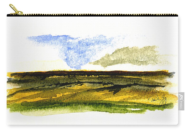 Malaga Zip Pouch featuring the painting Malaga Washington Ridge by Paul Gaj