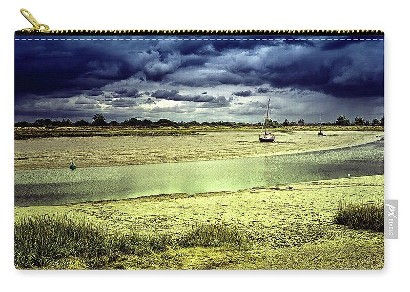 Maldon Zip Pouch featuring the photograph Maldon Estuary Towards the Sea by John Williams