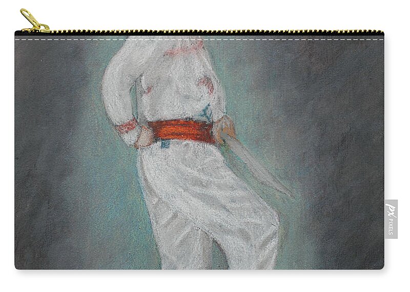 Male Zip Pouch featuring the painting Male Spanish Dancer by Quwatha Valentine
