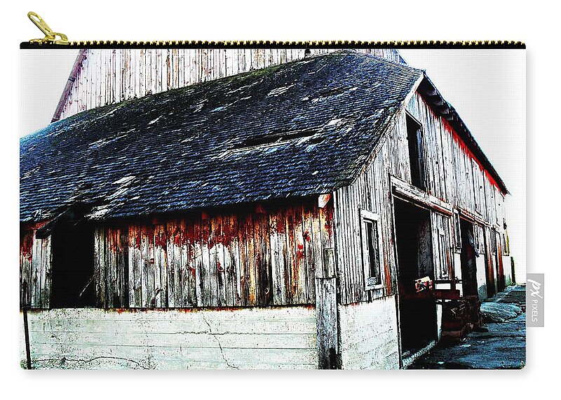 Barn Zip Pouch featuring the photograph Mallard Barn by Julie Hamilton