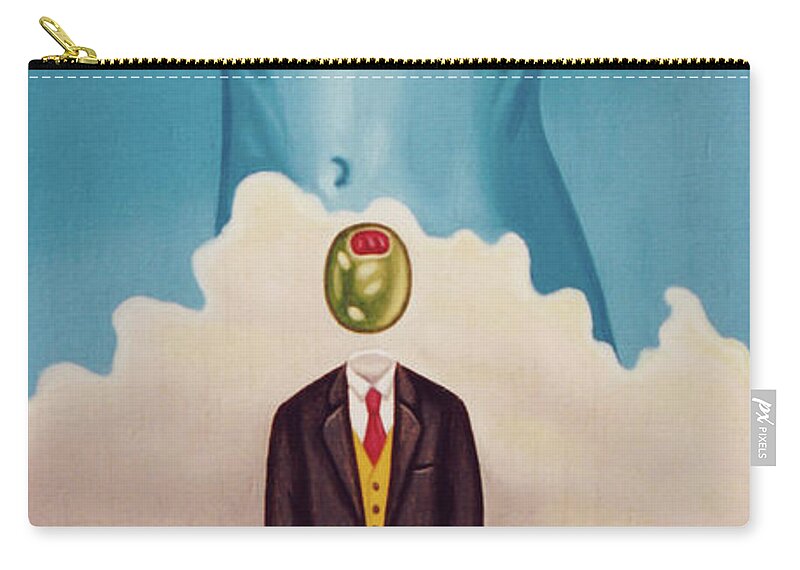  Zip Pouch featuring the painting Man Dreaming of Woman by Paxton Mobley