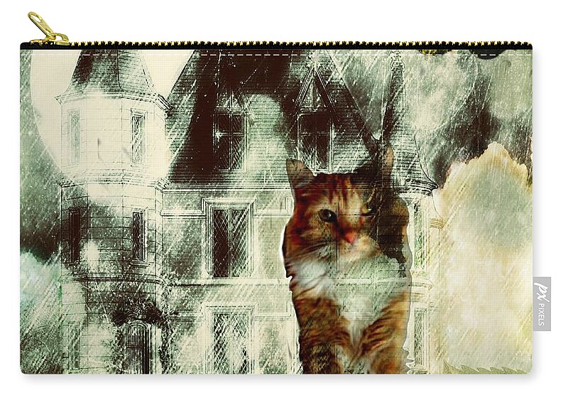 Animals Zip Pouch featuring the digital art Man of the House by Delight Worthyn