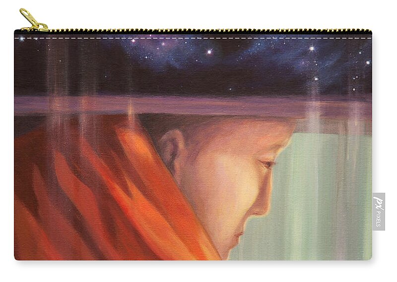 Man Who Is Honest Zip Pouch featuring the painting Man Who Is Honest by Lucy West
