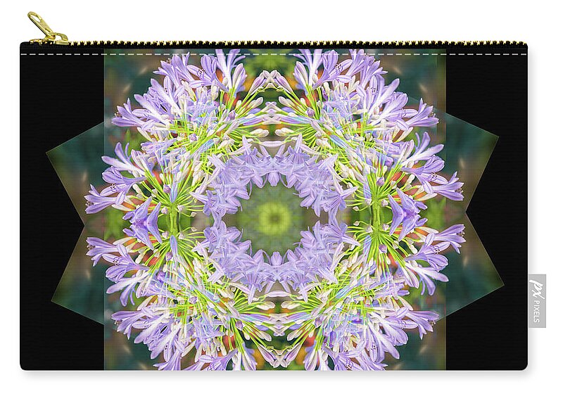 Mandala Zip Pouch featuring the photograph Mandala #4 by Georgette Grossman