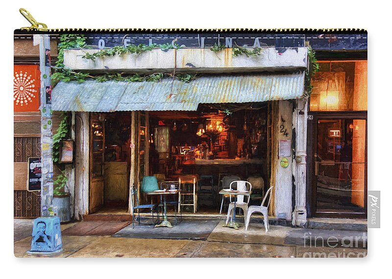 Manhattan Zip Pouch featuring the photograph Manhattan Bar by Stuart Row