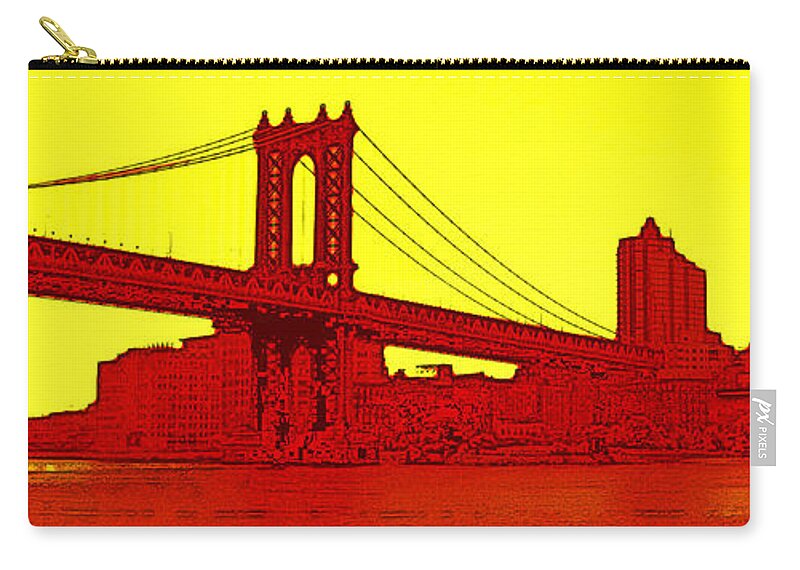 Manhattan Bridge Zip Pouch featuring the photograph Manhattan Bridge by Julie Lueders 