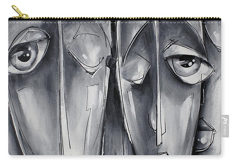 Mood Zip Pouch featuring the painting Mannequin by Michael Lang