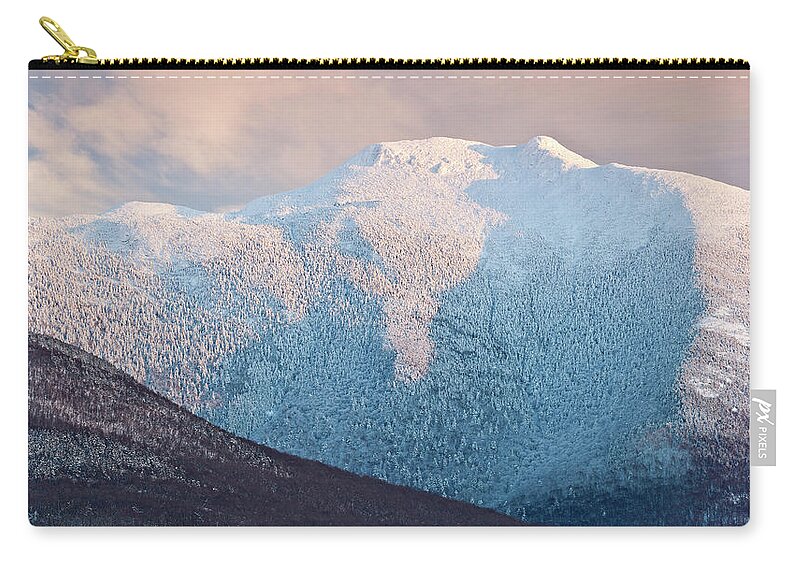 Winter Zip Pouch featuring the photograph Mansfield Summit Winter Sunset by Alan L Graham