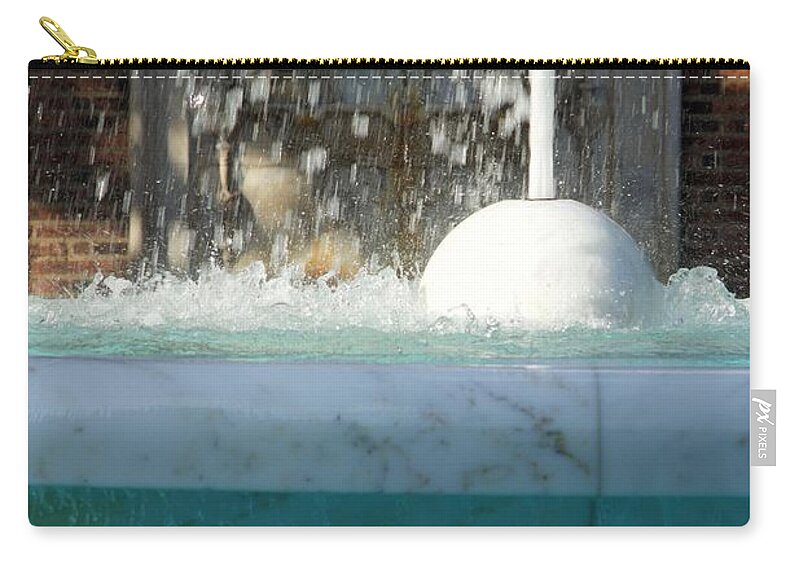 Fountain Zip Pouch featuring the photograph Marble Fountain Shower by Clay Cofer