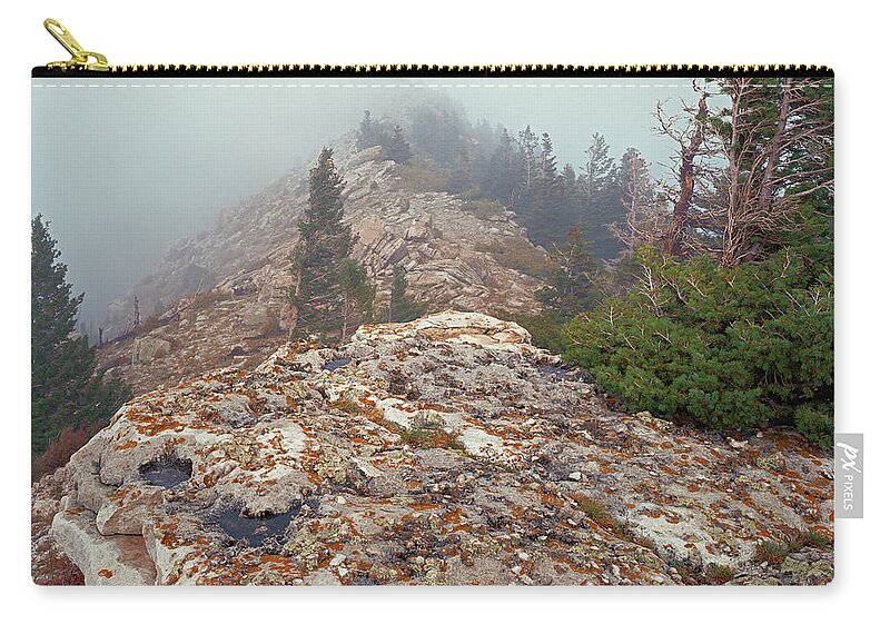 Arizona Zip Pouch featuring the photograph Marble View Fog-SQ by Tom Daniel