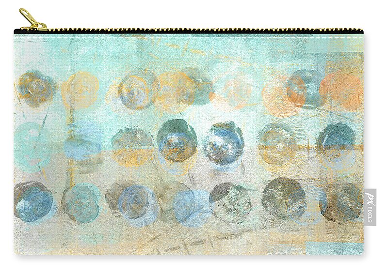 Marbles Zip Pouch featuring the mixed media Marbles Found Number 4 by Carol Leigh