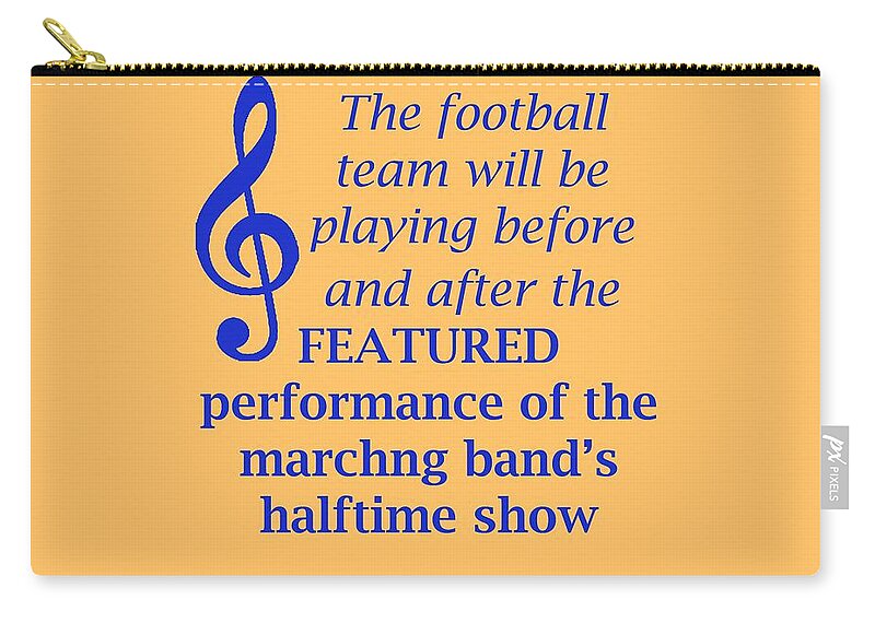 Featured Performance Of The Marching Band Zip Pouch featuring the photograph Marching Performance by M K Miller