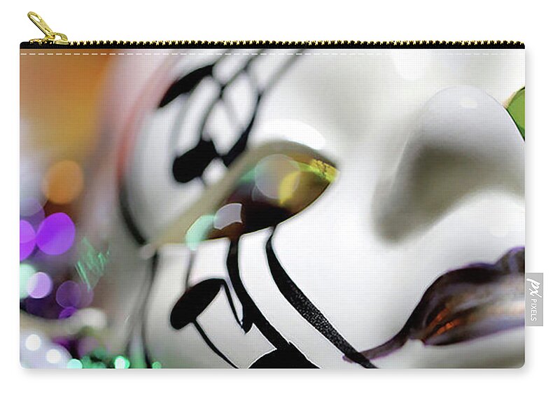 Beads Zip Pouch featuring the photograph Mardi Gras I by Trish Mistric